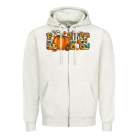 Oatmeal Heather fall love Zipper Hoodie - Artiststas