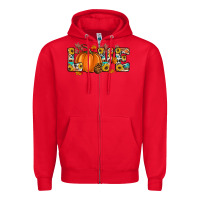 Red fall love Zipper Hoodie - Artiststas