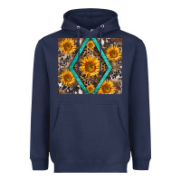 Navy sunflower tumbler Heavyweight Hoodie - BarkalooDesign