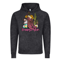 Vintage Black Happy Easter western Easter Day Vintage Hoodie - CowGirlArtShop