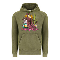 Vintage Olive Happy Easter western Easter Day Vintage Hoodie - CowGirlArtShop