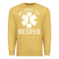 Antique Gold Emt, Ems And Paramedic We Race the Reaper Premium Sweatshirt - longCreatives