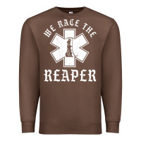 Chestnut Emt, Ems And Paramedic We Race the Reaper Premium Sweatshirt - longCreatives