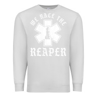 Dove Grey Emt, Ems And Paramedic We Race the Reaper Premium Sweatshirt - longCreatives