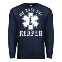 Navy Emt, Ems And Paramedic We Race the Reaper Premium Sweatshirt - longCreatives