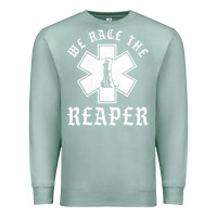 Seafoam Emt, Ems And Paramedic We Race the Reaper Premium Sweatshirt - longCreatives