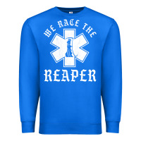 True Royal Emt, Ems And Paramedic We Race the Reaper Premium Sweatshirt - longCreatives