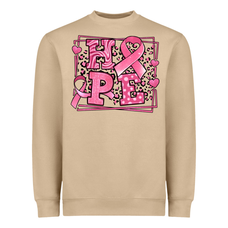 Hope Breast Cancer Awareness Ribbon Heavyweight Sweatshirt by LillyAllenDesigns | Teevron