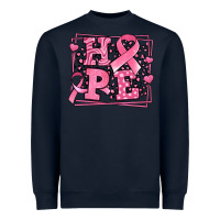 Navy hope breast cancer awareness ribbon Heavyweight Sweatshirt - LillyAllenDesigns