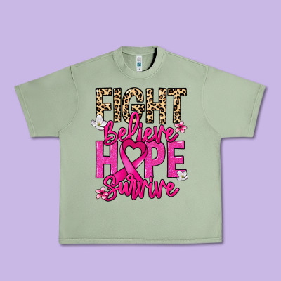 Fight Believe Hope Survive Cancer Awareness Urban Heavy Tee Designed By Howdyjamesfarm