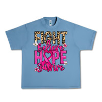 Pebble Blue Fight believe hope survive Cancer Awareness Urban Heavy Tee - HowdyJamesFarm