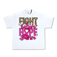 White Fight believe hope survive Cancer Awareness Urban Heavy Tee - HowdyJamesFarm