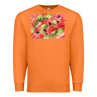Carrot watermelon strawberry kiwi background Premium Sweatshirt - BarkalooDesign