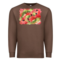 Chestnut watermelon strawberry kiwi background Premium Sweatshirt - BarkalooDesign
