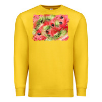 Lemon watermelon strawberry kiwi background Premium Sweatshirt - BarkalooDesign