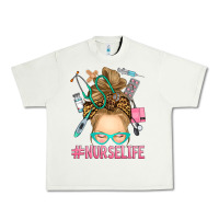 Pistachio blonde messy bun nurse life Urban Heavy Tee - RanaPortraitStore