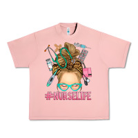 Salmon blonde messy bun nurse life Urban Heavy Tee - RanaPortraitStore