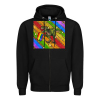 Black lgbtq dinosaur t rex tumbler Zipper Hoodie - Artiststas