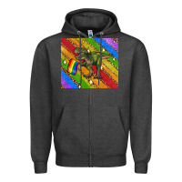 Charcoal Heather lgbtq dinosaur t rex tumbler Zipper Hoodie - Artiststas