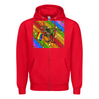 Red lgbtq dinosaur t rex tumbler Zipper Hoodie - Artiststas