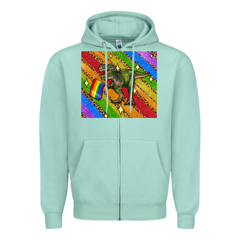 Lgbtq Dinosaur T Rex Tumbler Zipper Hoodie by Artiststas | Teevron