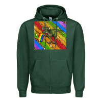 Sports Green lgbtq dinosaur t rex tumbler Zipper Hoodie - Artiststas