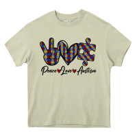 Mossy Peace Love Autism Heavy Core Tee - Bettercallsaul