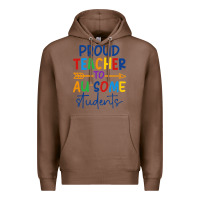 Chestnut Proud teacher to au-some students Premium Hoodie - CowhideDigitalArt
