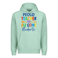 Seafoam Proud teacher to au-some students Premium Hoodie - CowhideDigitalArt