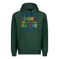 Sports Green Proud teacher to au-some students Premium Hoodie - CowhideDigitalArt