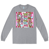 Heather Grey Happy Easter bunnies eggs 20oz skinny tumbler Long Sleeve Tee - OliviaCreatesArt