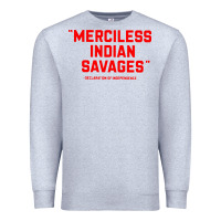 Heather Grey merciless indian savages Premium Sweatshirt - longCreatives