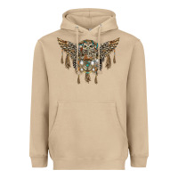 Mushroom native dream catcher with owl Heavyweight Hoodie - BarkalooDesign