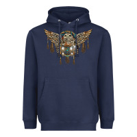 Navy native dream catcher with owl Heavyweight Hoodie - BarkalooDesign
