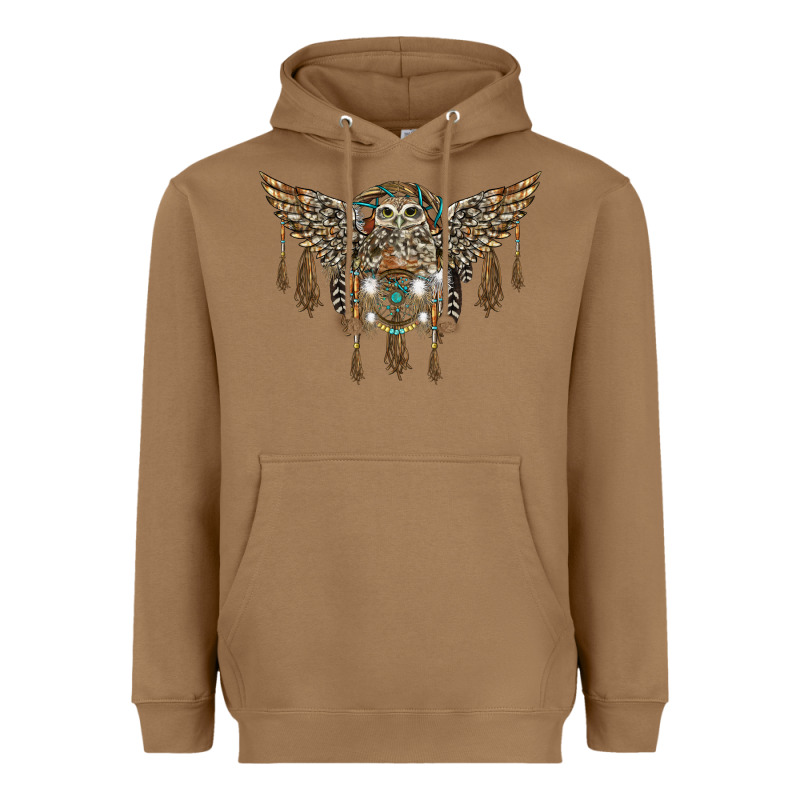 Native Dream Catcher With Owl Heavyweight Hoodie by BarkalooDesign | Teevron