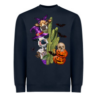 Navy halloween cows Heavyweight Sweatshirt - LillyAllenDesigns