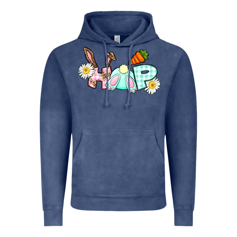 Hop Bunny Easter Day Vintage Hoodie by CowGirlArtShop | Teevron
