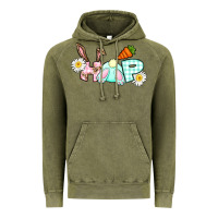 Vintage Olive Hop bunny Easter Day Vintage Hoodie - CowGirlArtShop