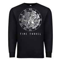 Black Time Travel Traveler Watch Vintage Clock Steampunk Gift Premium Sweatshirt - longCreatives