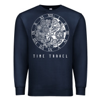Navy Time Travel Traveler Watch Vintage Clock Steampunk Gift Premium Sweatshirt - longCreatives