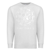 Oatmeal Heather Time Travel Traveler Watch Vintage Clock Steampunk Gift Premium Sweatshirt - longCreatives