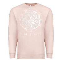 Pale Pink Time Travel Traveler Watch Vintage Clock Steampunk Gift Premium Sweatshirt - longCreatives