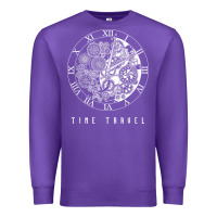 Purple Time Travel Traveler Watch Vintage Clock Steampunk Gift Premium Sweatshirt - longCreatives
