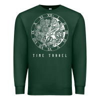 Sports Green Time Travel Traveler Watch Vintage Clock Steampunk Gift Premium Sweatshirt - longCreatives