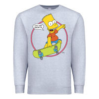 Heather Grey The Simpsons Bart Simpson Eat My Shorts Premium Sweatshirt - longCreatives