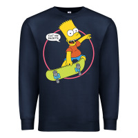 Navy The Simpsons Bart Simpson Eat My Shorts Premium Sweatshirt - longCreatives