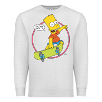 Oatmeal Heather The Simpsons Bart Simpson Eat My Shorts Premium Sweatshirt - longCreatives
