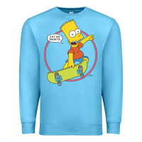 Ocean Blue The Simpsons Bart Simpson Eat My Shorts Premium Sweatshirt - longCreatives
