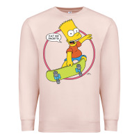 Pale Pink The Simpsons Bart Simpson Eat My Shorts Premium Sweatshirt - longCreatives