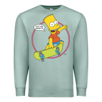 Seafoam The Simpsons Bart Simpson Eat My Shorts Premium Sweatshirt - longCreatives